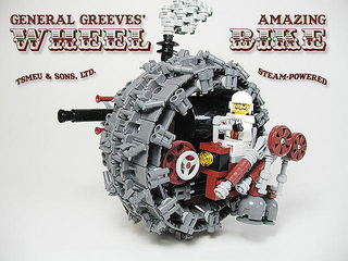 Illustration for article titled Steampunk LEGO Jabba Barge, Slave I and Other Amazing Steam Wars Models